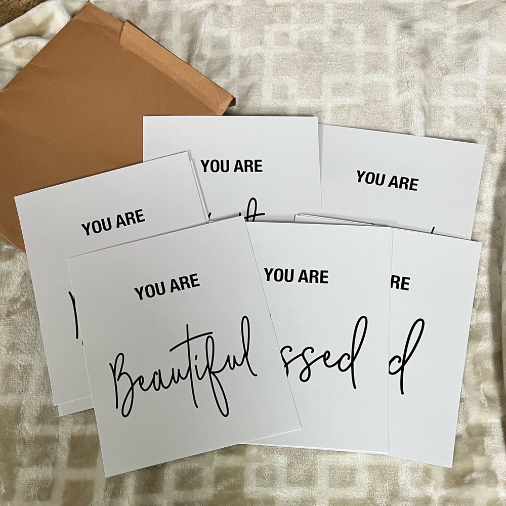 12 Unframed Let It Shine Inspirational Wall  Set